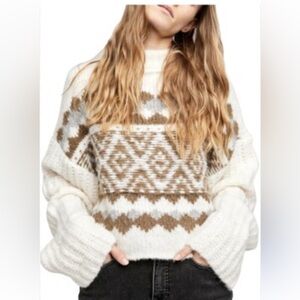 Free People Alpine crop sweater M